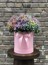 Цветочная композиция из Гипсофила и Розы в шляпной коробке #REPLACE_PRED# Кувандыке