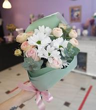 Букет милый в Кувандыке Букет цветов из: Хризантемы и Розы в Кувандыке