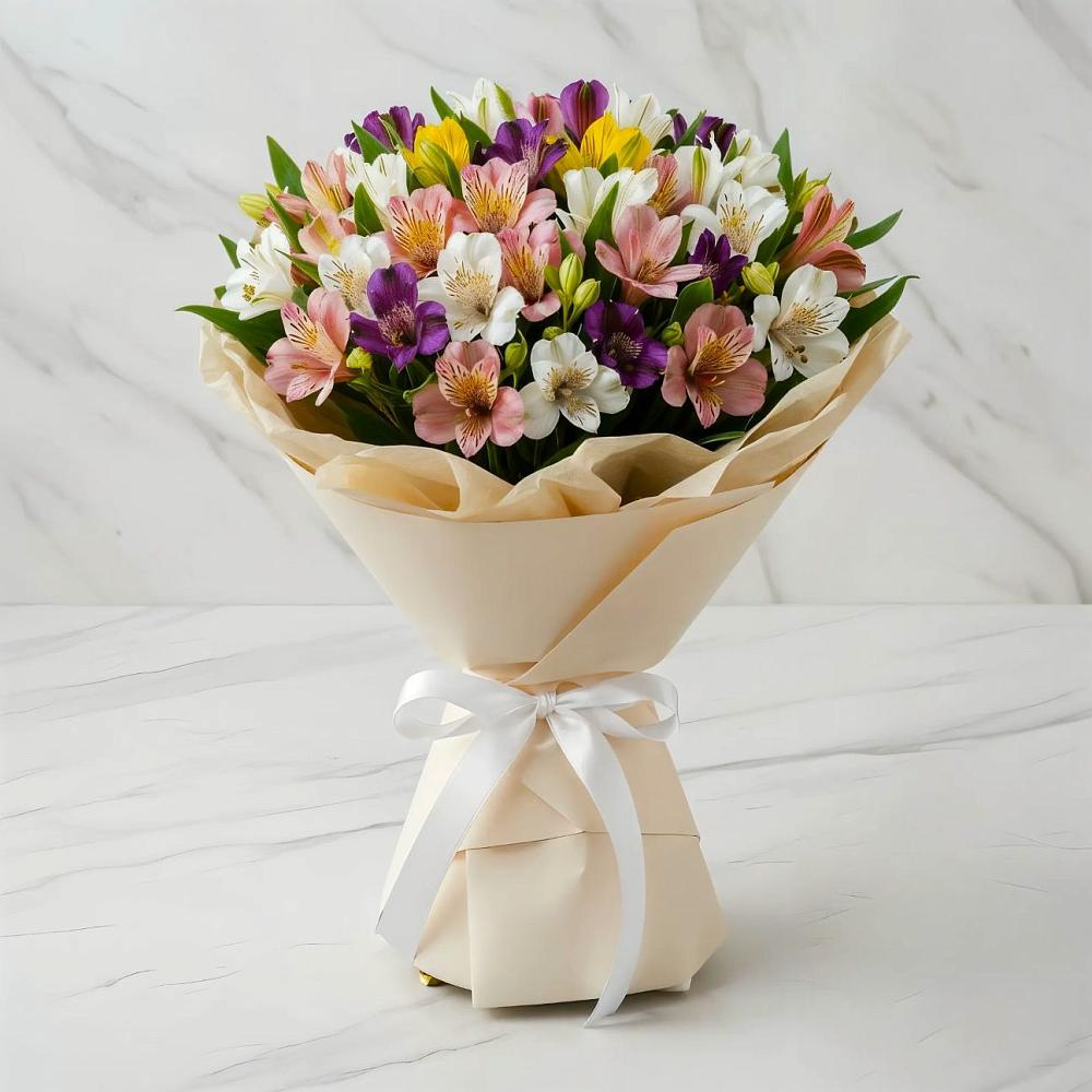 Букет цветов из: Альстромерии в Кувандыке