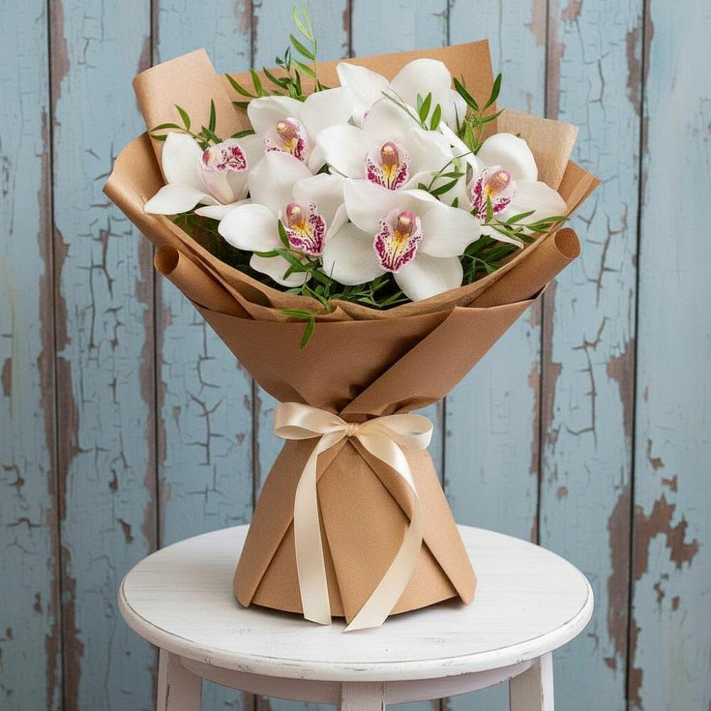 Букет цветов из: Орхидеи и Розы в Кувандыке