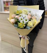 Букет цветов из:  Альстромерии, Розы и Хризантемы в Кувандыке