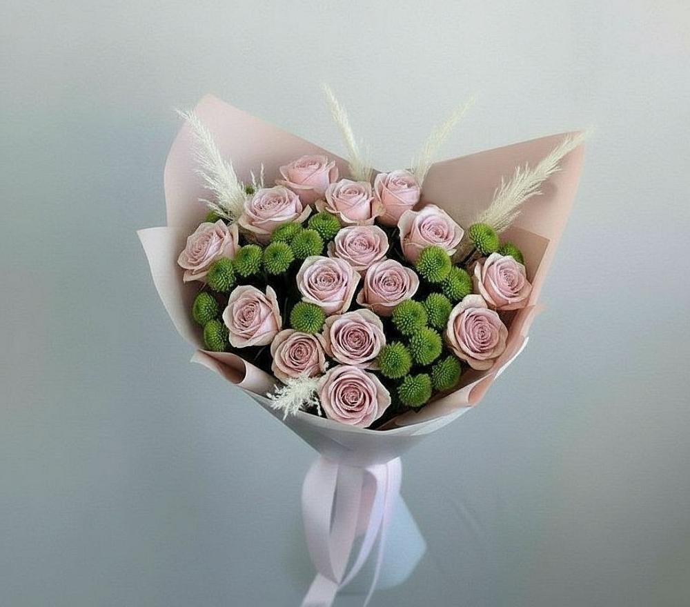 Букет цветов из: Розы и Хризантемы в Кувандыке