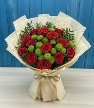 Букет цветов из:  Розы и Хризантемы в Кувандыке