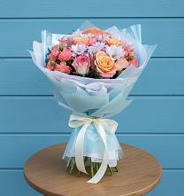 Букет цветов из:  Хризантемы и Розы в Кувандыке