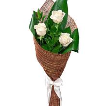Букет 3 белые розы #REPLACE_PRED# Кувандыке